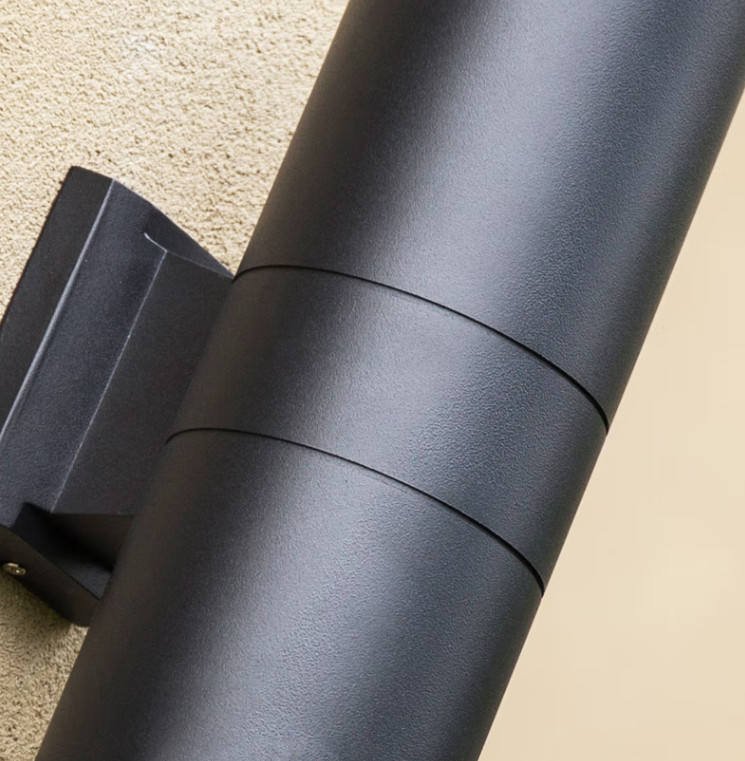 IP65 Outdoor Waterproof Aluminum Decorative LED Wall Sconce Modern Cylindrical Dimmable Warm White Living Room Wall Lamp E27