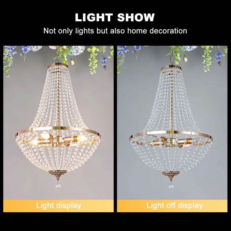 Luxury Party Events Pendant Lights Crystal Acrylic Centerpiece Decorations Chandelier Lights for Wedding
