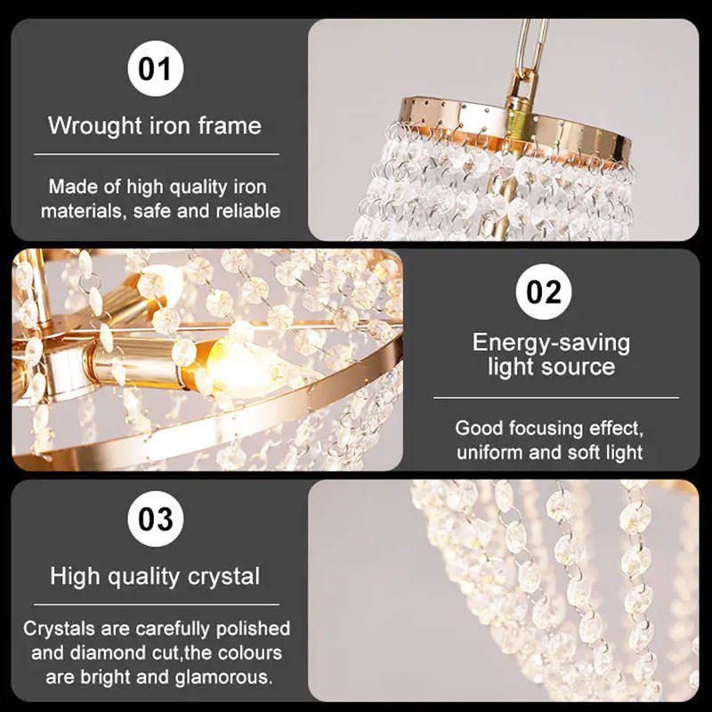 Luxury Party Events Pendant Lights Crystal Acrylic Centerpiece Decorations Chandelier Lights for Wedding