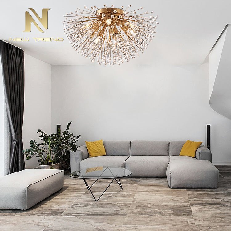 High Quality Modern Lighting Decorative Living Room Dinning Room Iron Glass Led Ceiling Lamp