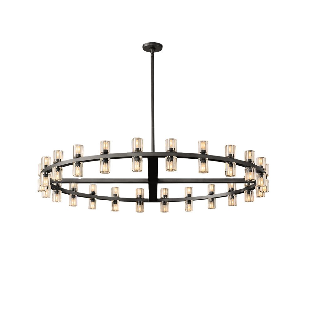 Living Room Large Round Luxury Pendant Light Modern K9 Crystal Chandelier for Home Decor