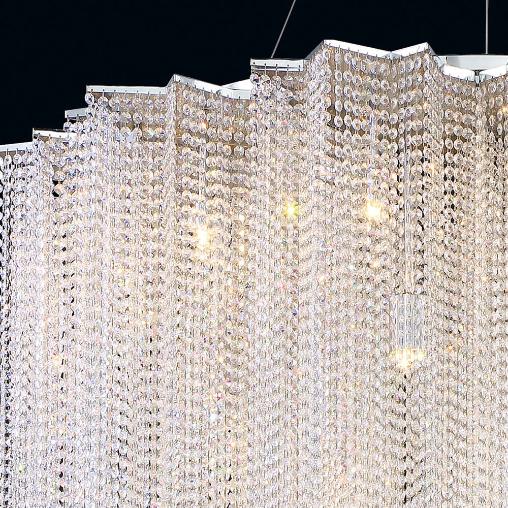 Customized Indoor Decoration Lobby Luxury Chain LED Crystal Chandelier for High Ceiling Hotel Home