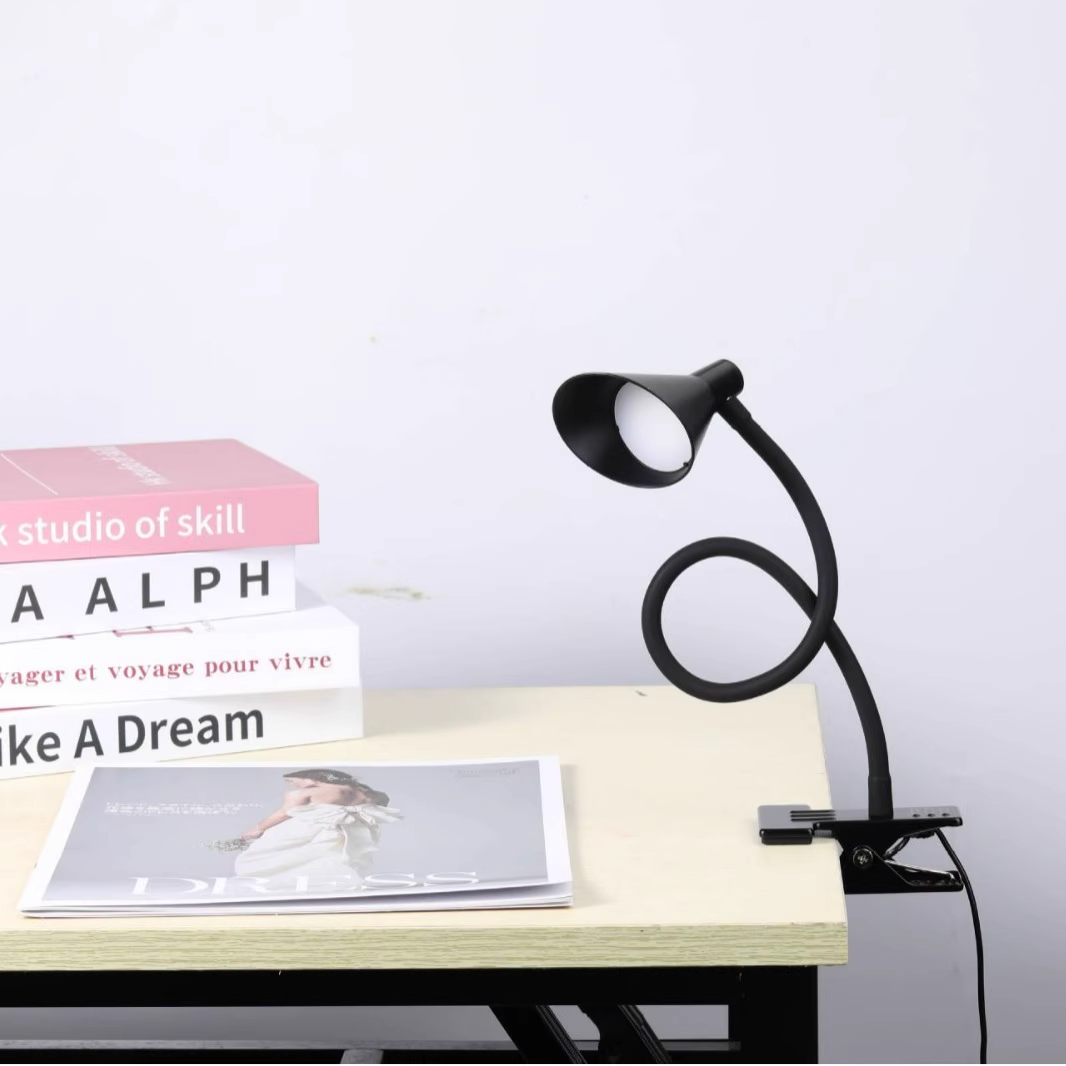 Modern Flexible Gooseneck LED Night Light Cordless ABS Iron Table Lamp Touch Control AC Rechargeable Battery Powered 5V for