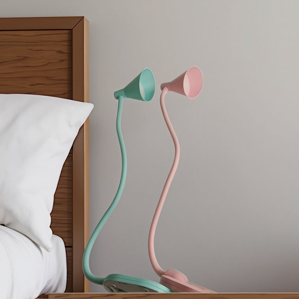 2025 New Design Flexible Gooneck Table Lamp Foldable Table Bedside Headboard Reading Lamp Led Light