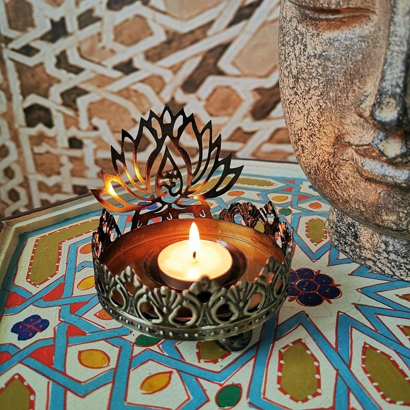 2020 New Handmade Religious Dharma Candle Holder Home Decoration Iron Candle Holder Wholesale