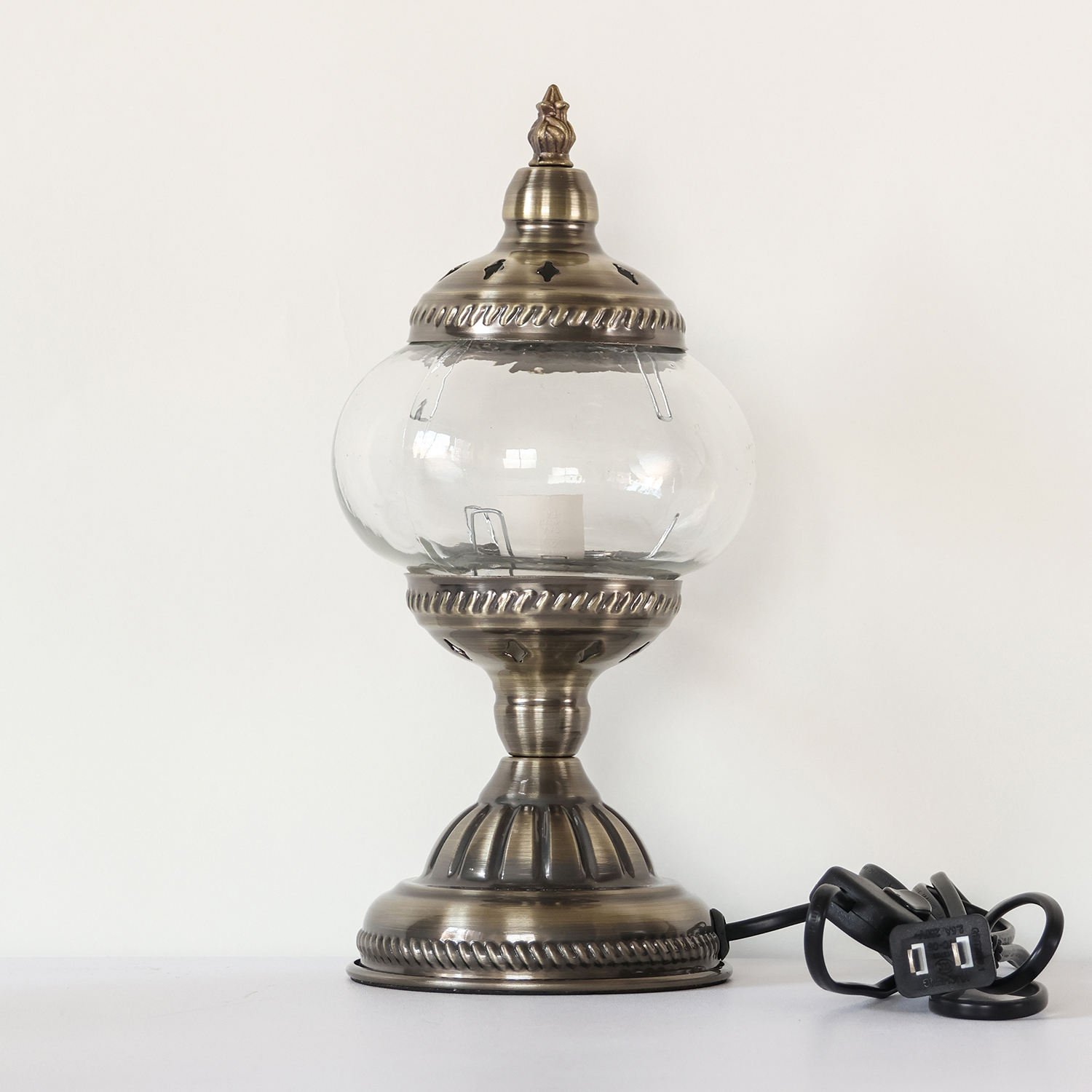 Handmade Round Night Light for Camping DIY Mosaic Patch Warm Studio Activity Parents Kids Battery-Powered Turkey-Designed Shade