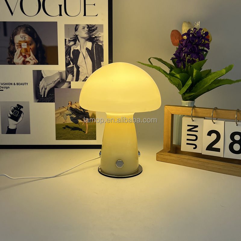 Creative Mushroom Desktop Night Light Cozy Decor for Home Living Room Corners Ambience Accent Lamp