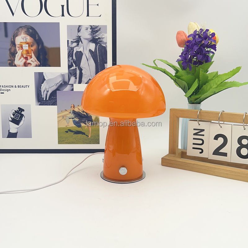 Creative Mushroom Desktop Night Light Cozy Decor for Home Living Room Corners Ambience Accent Lamp