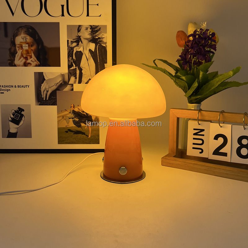 Creative Mushroom Desktop Night Light Cozy Decor for Home Living Room Corners Ambience Accent Lamp