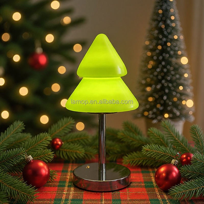 Cozy Modern Christmas Tree Table Lamp Homestay Guest Room Bedside Light for Gentle Room Decor
