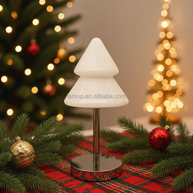 Cozy Modern Christmas Tree Table Lamp Homestay Guest Room Bedside Light for Gentle Room Decor