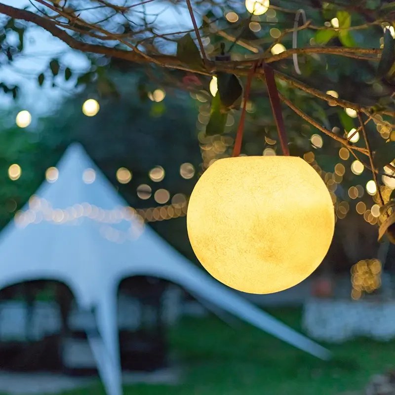 Outdoor LED Lawn Lights Rechargeable Waterproof Camping Garden Balcony Pendant Lighting