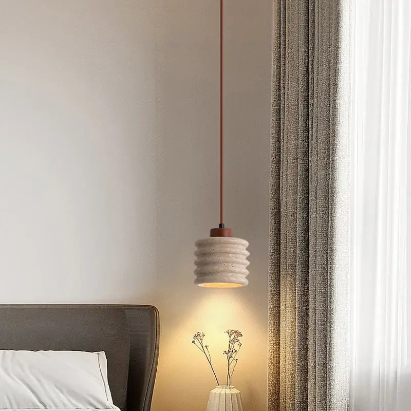 Wabi Sabi Style Stone Bedroom Pendant Light Homestay Main Secondary Bedrooms Bedside Corridor Entrance Led Chandelier