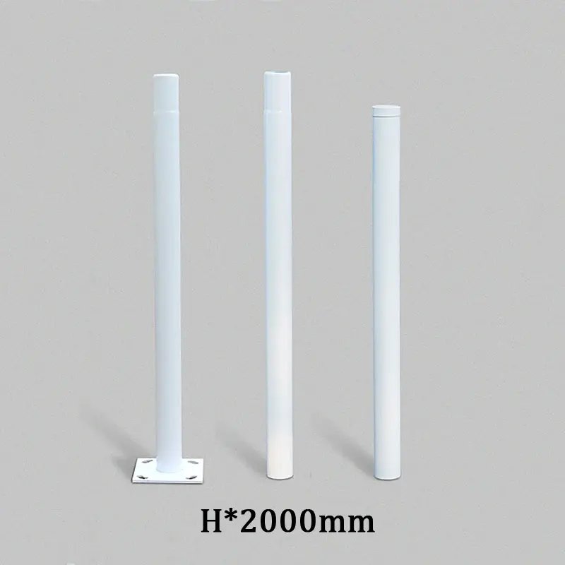 H2 Meter Diameter 78mm Warm White LED IP65 Solar Pole Black Galvanized Steel Pipe Park Street Lamps CE Certified 2-Year Warranty