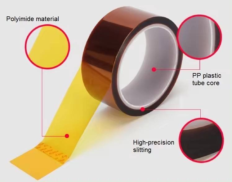 High Temperature Heat Resistant Polyimide Silicone Tape Pressure Sensitive Silicone Adhesive No Residue Masking Use 150-260