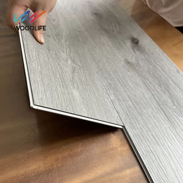 Embossed SPC Flooring Vinyl 5mm Thickness with Underlayment Unilin Click Plastic Plank Marble Look Commercial SPC Flooring