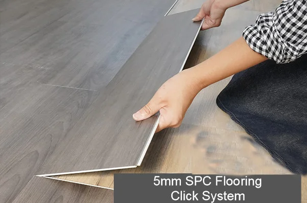 Easy Install 4-8mm Waterproof Click Lock SPC Luxury Vinyl Plank Flooring for Supermarket & Mall Use Eco-Friendly Anti-Slip