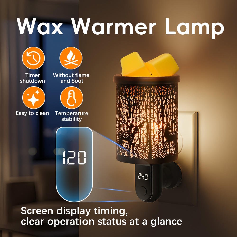Dimmable Retro Aroma Wax Melting Lamp European Style Flameless Candle Warmer Bedside Table Lamp for Bedroom Home Ambience