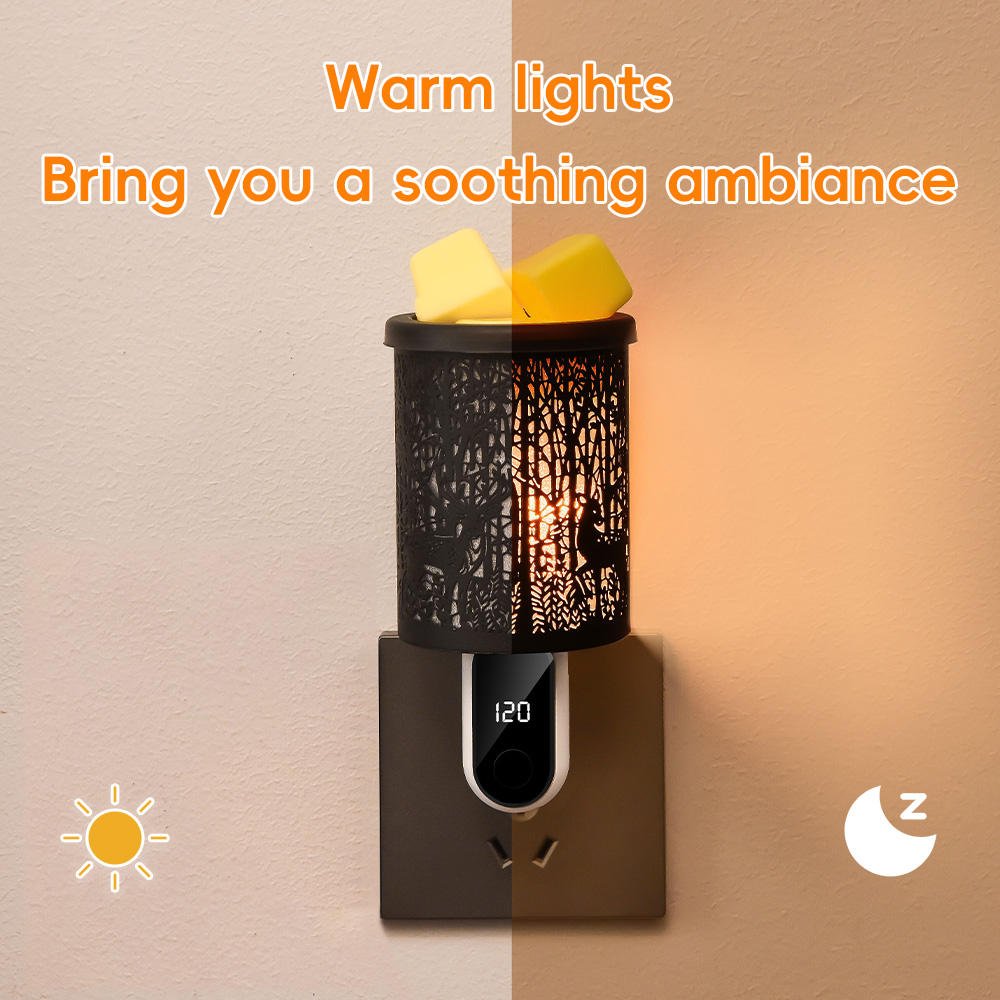 Dimmable Retro Aroma Wax Melting Lamp European Style Flameless Candle Warmer Bedside Table Lamp for Bedroom Home Ambience