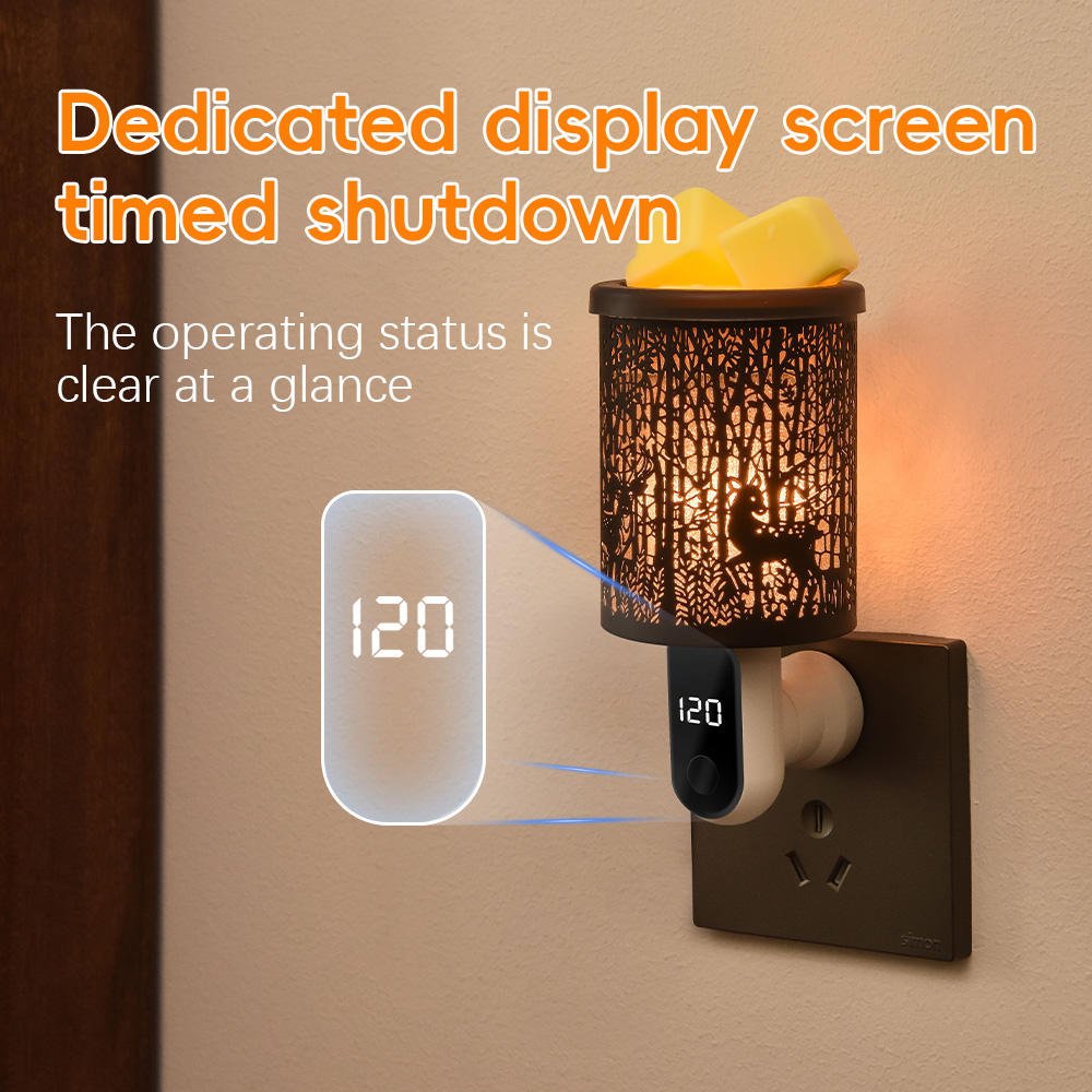 Wave Point 2-in-1 Aroma Tart Warmer Electric Wax Stone Melting Night Light Home Oil burner Plug in Candle Warmer Lamp