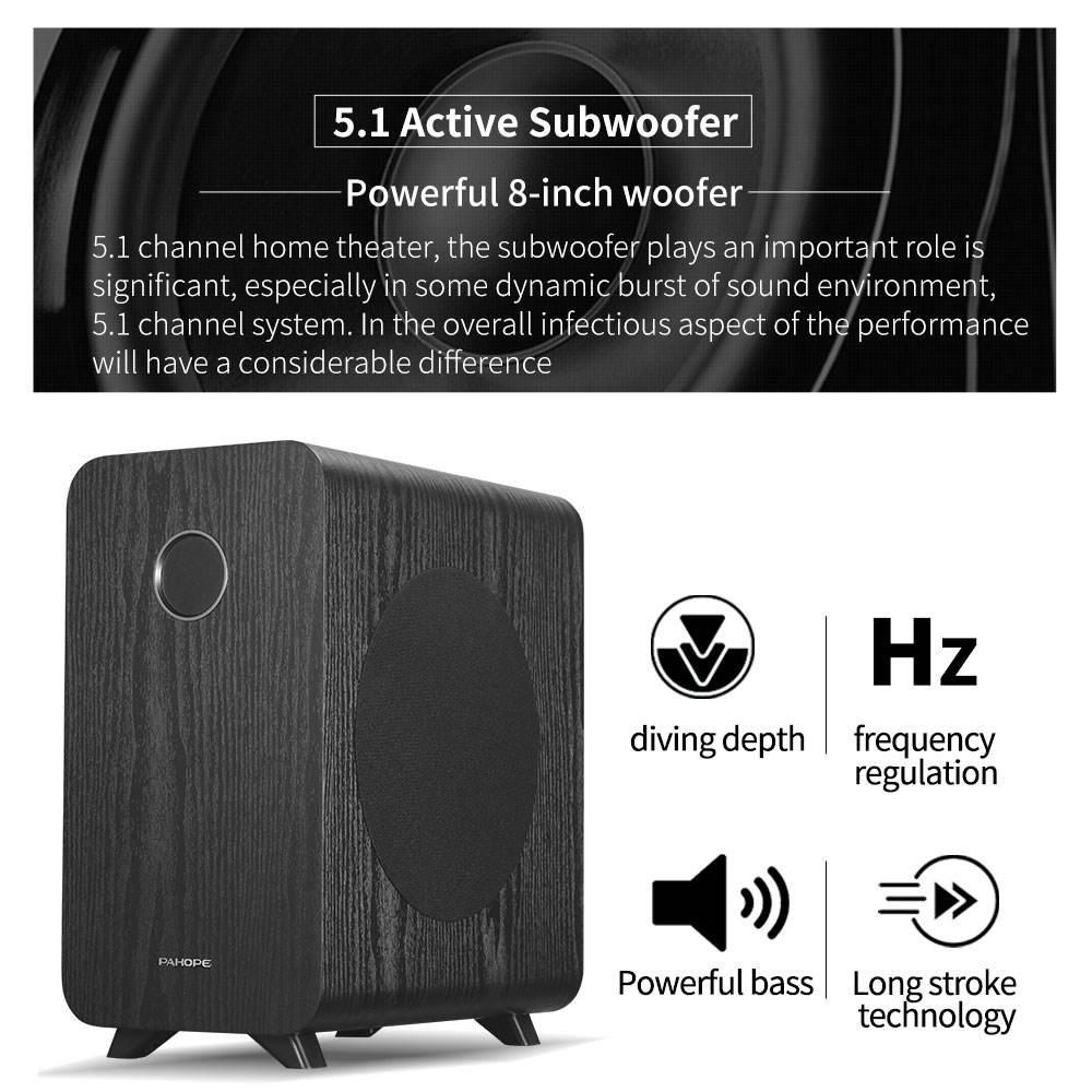 5.1 Mini Home Theater Speaker System BT Karaoke Wireless Microphone Amplifier Combination Surround Speaker Home Theatre System