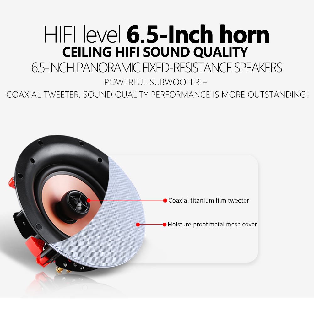 Smart Home Background Music System Tuya 10-Inch Intelligent Central Control Panel Wall Amplifier With 6.5-inch Ceiling Speakers