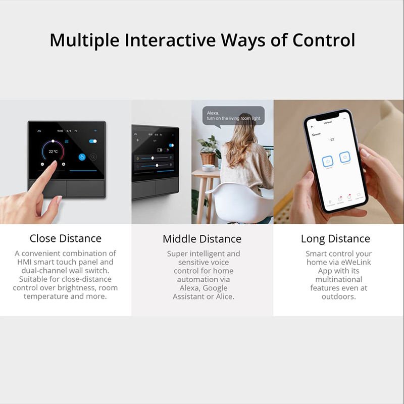 All-in-One Smart Scene Wall Switch EU/US Wifi Smart Thermostat Display Alexa Google Home Compatible Zigbee PC