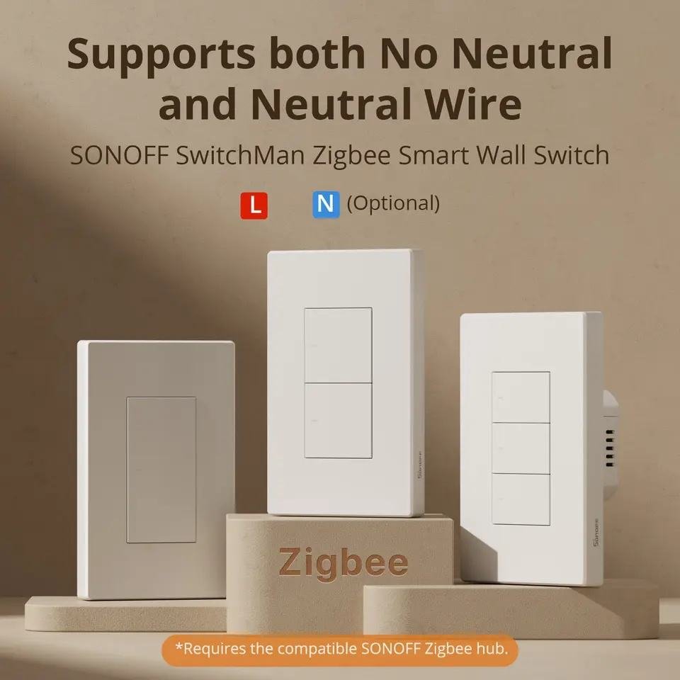 ZBM5 120 Type Zigbee 3.0 Smart Light Wall Switch Interruptor Inteligente No Neutral or with Neutral Control with Alexa