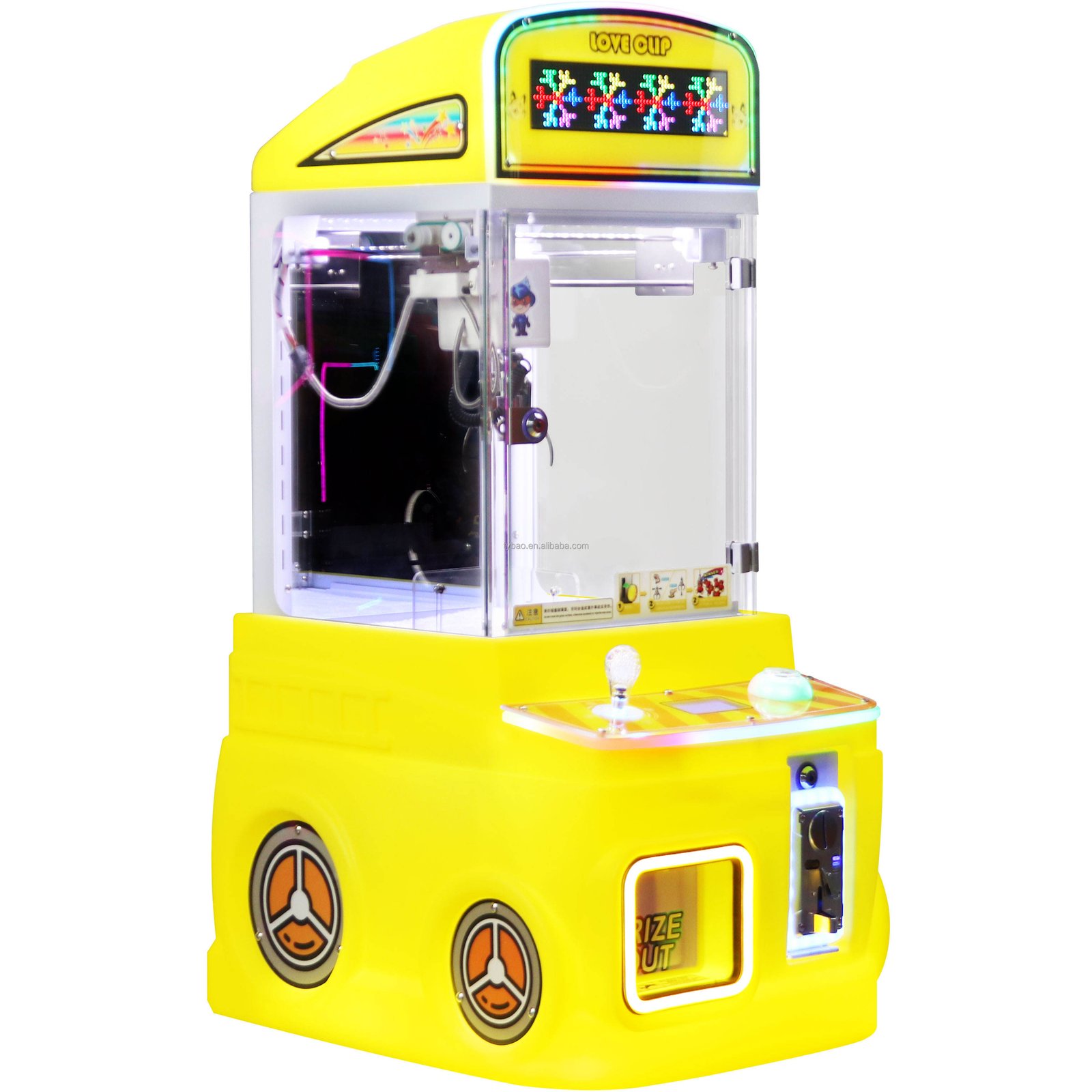 Mini Fire Truck Toy Vending Machine Coin Pusher with Mini Capsules for Gift Prizes and Claw Game Fun Doll Machine