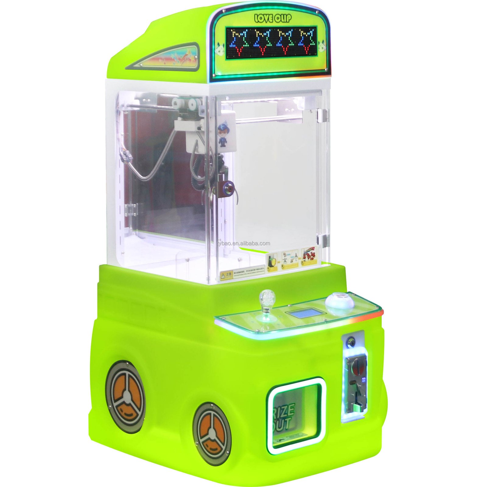 Mini Fire Truck Toy Vending Machine Coin Pusher with Mini Capsules for Gift Prizes and Claw Game Fun Doll Machine