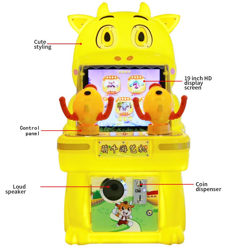 2025 Source Factory Wholesale Cute Shape Two-Person Shooting Coin-Operated Game Machine Cute Children's Amusement Toy
