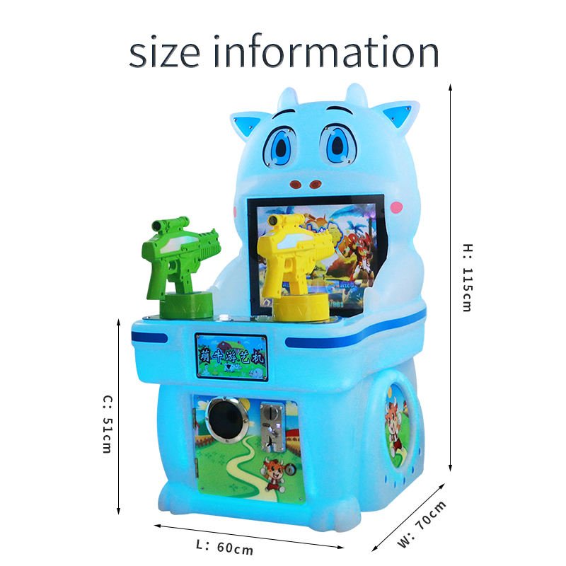 2025 Source Factory Wholesale Cute Shape Two-Person Shooting Coin-Operated Game Machine Cute Children's Amusement Toy