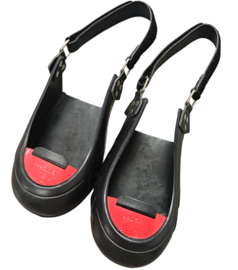 Unisex Aluminum Toe Safety Overshoes Wear Resistant Adjustable Velcro for Industrial Workshop Construction Site Visitors