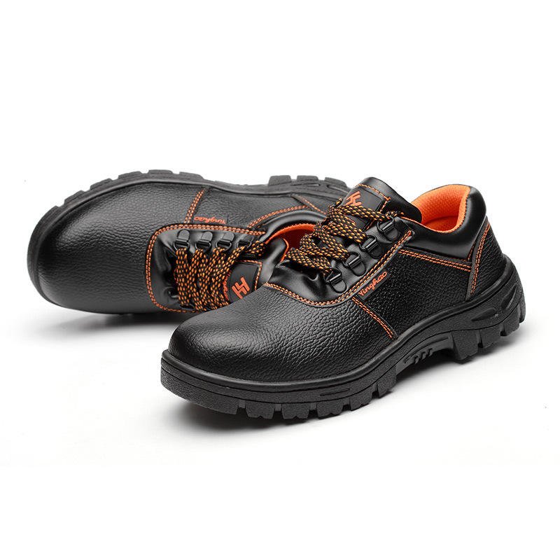 Men's Steel-toed Anti-crush and Anti-puncture Safety Shoes, Cold Adhesive Wear-resistant Protective Work Safety Shoes