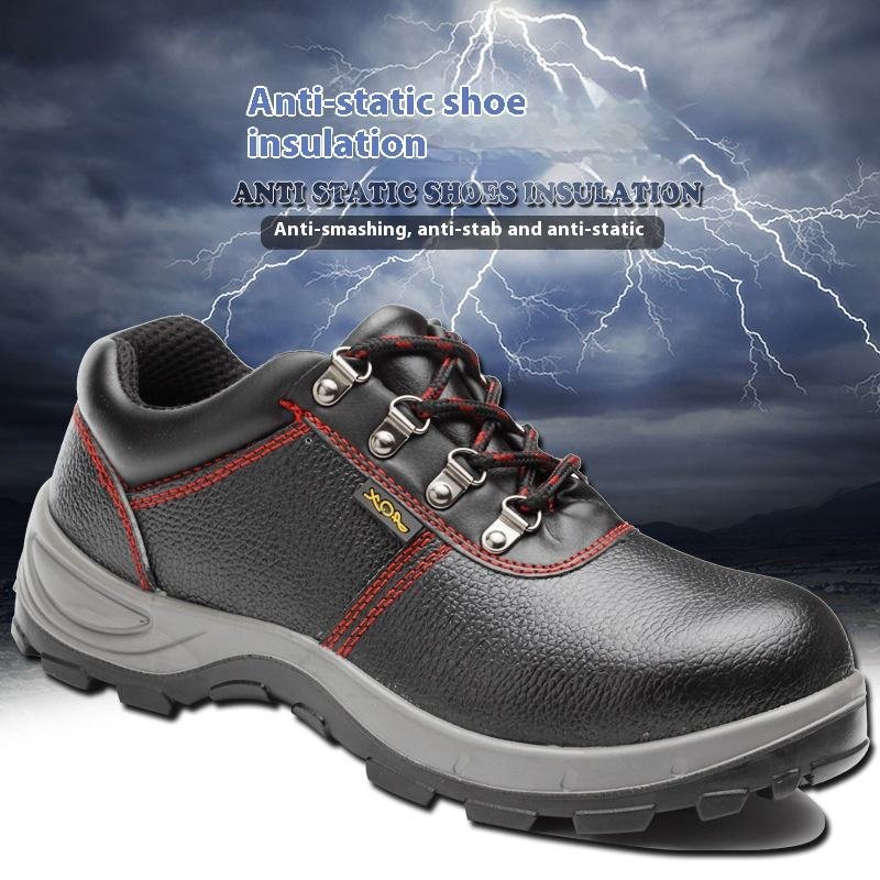 6KV Electrical Worker's Insulated Safety Shoes Double-Layer Cowhide Upper Plastic Toe Crush Protection Winter/Spring/Autumn Work