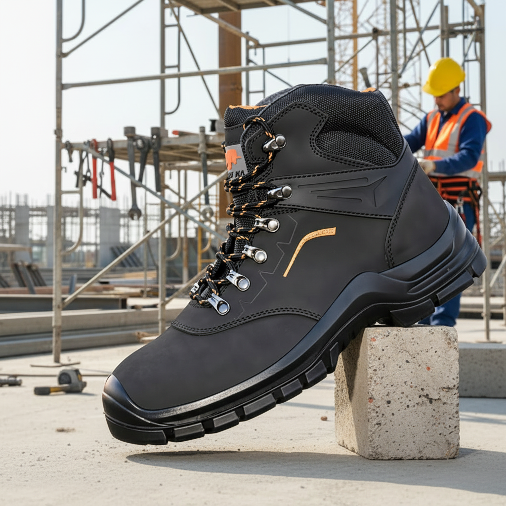 Heavy Duty Winter Factory Safety Boots Steel Toe Leather TPU Upper Anti-Slip Construction Work Shoes Unisex