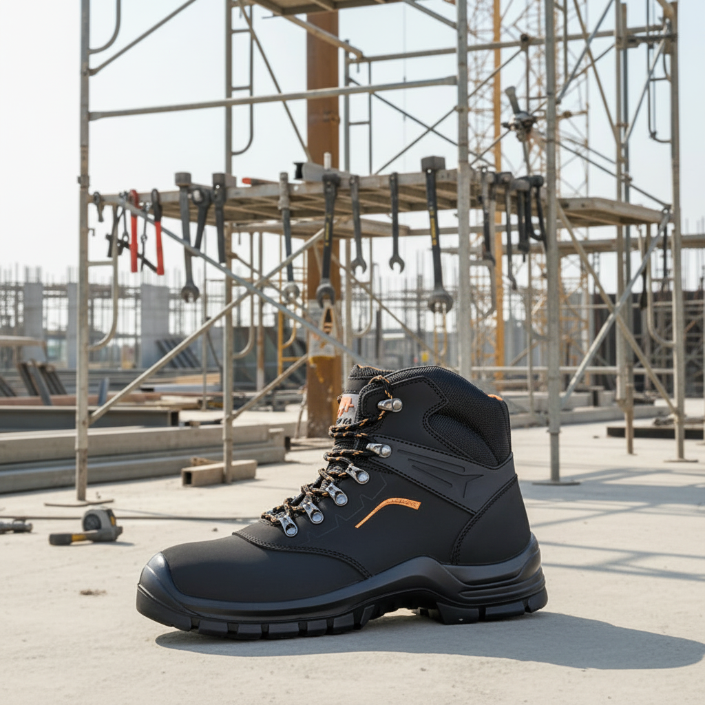 Heavy Duty Winter Factory Safety Boots Steel Toe Leather TPU Upper Anti-Slip Construction Work Shoes Unisex