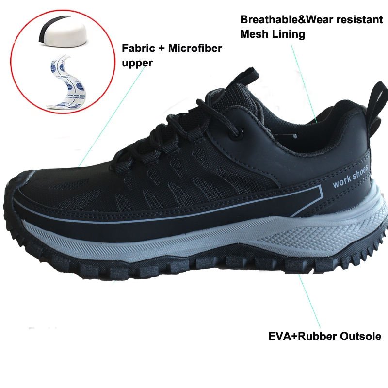 Custom logo Factory Work Safety Boots Shock Absorbing EVA/Rubber Sole Anti Smashing Anti Slip Durable Industrial KPU Lite CE