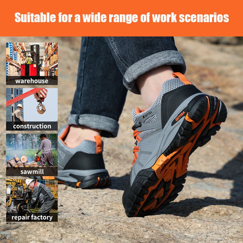 GUYISA Summer Safety Shoes Anti Impact Anti Penetration Wear Resistant Comfortable Factory Wholesale