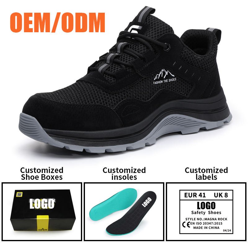 GUYISA Summer Breathable Safety Shoes Anti-smash and Anti-puncture Comfortable Wear Resistant Lightweight Work Shoes