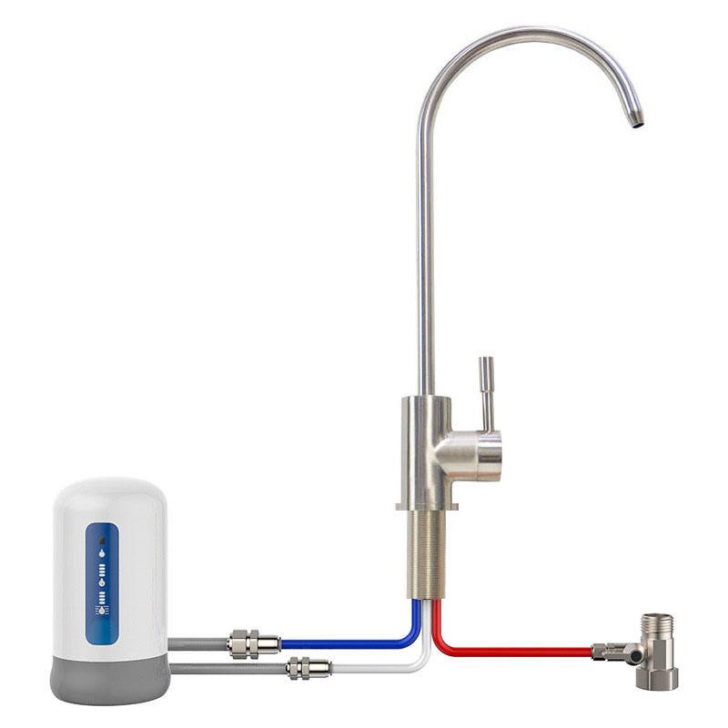 Alkaline Water Drinking Machine Ionizer Faucet 3-Connection Ports Reverse Osmosis RO Water Filtration Pressure-Free Faucet