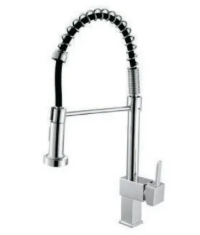 BOYI Modern Single-Handle Stainless Steel Kitchen Faucet with Ceramic Valve Chrome Pull Down Spray and Single Hole Installation