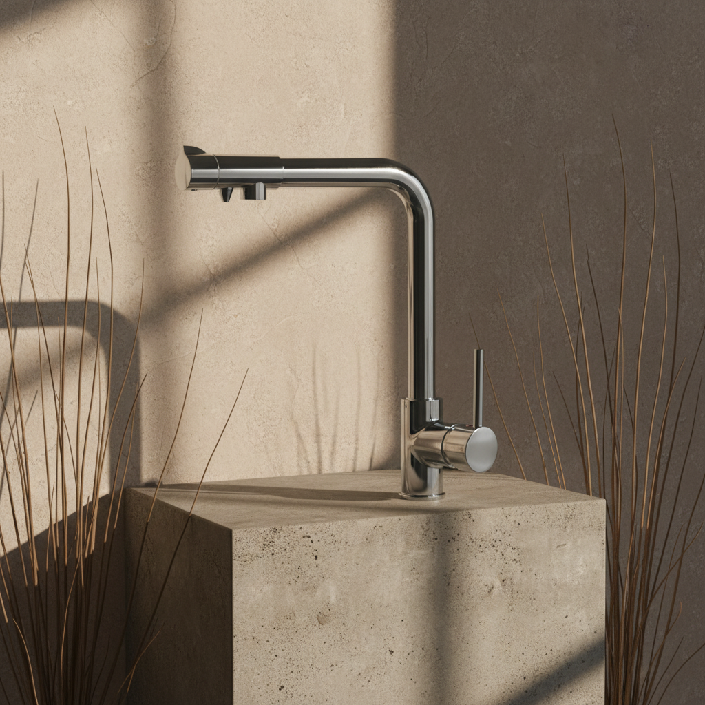 Contemporary Single Handle Brushed Stainless Steel Deck-Mounted Kitchen Faucet Single-Hole High Ceramic Valve Core Pull-Out