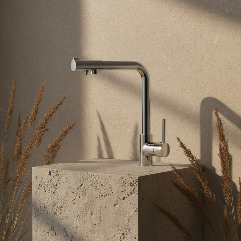 Contemporary Single Handle Brushed Stainless Steel Deck-Mounted Kitchen Faucet Single-Hole High Ceramic Valve Core Pull-Out