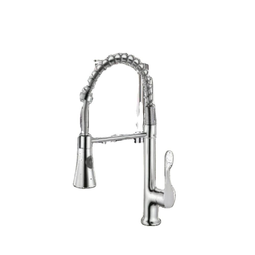 Modern Single Handle Brass Kitchen Faucet Ceramic Valve Core Single Deck Mounted Contemporary Chrome Design Thermostatic Control