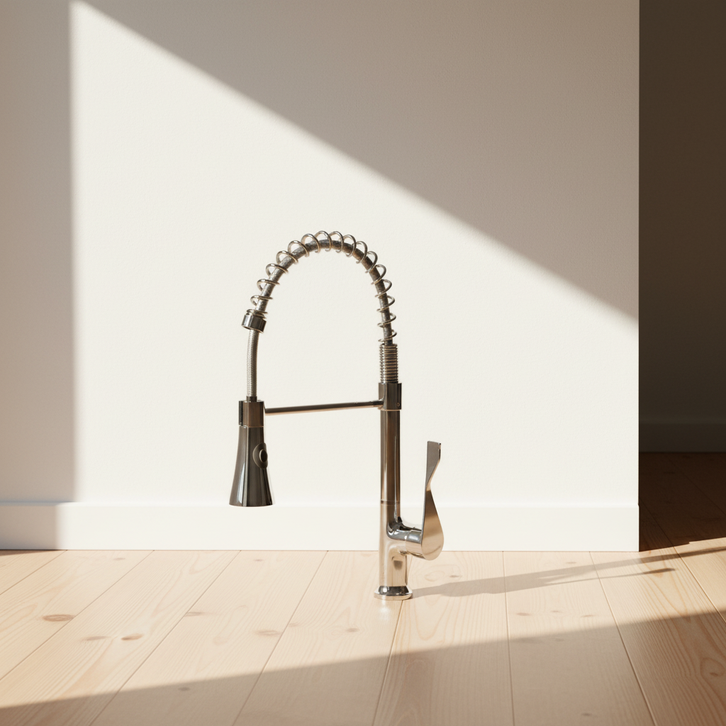 Modern Single Handle Brass Kitchen Faucet Ceramic Valve Core Single Deck Mounted Contemporary Chrome Design Thermostatic Control