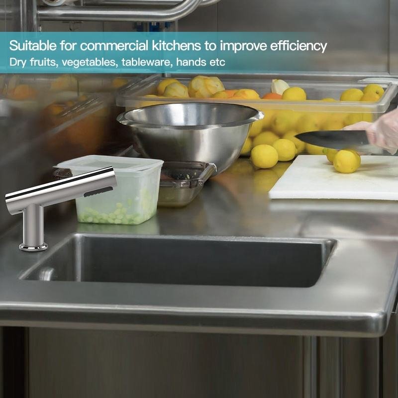 AK7106 High Speed Fast Dry Stainless Steel 304 Automatic Electric Faucet - Shape Tap Hand Dryer