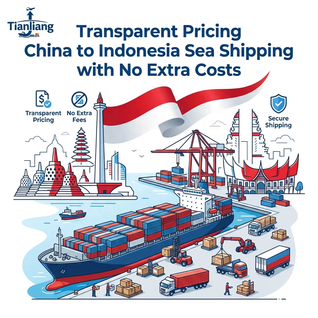 Transparent Pricing DDP Door-to-Door Sea Shipping From China to Indonesia with LCL+Express (20-27 Days) and No Extra Costs