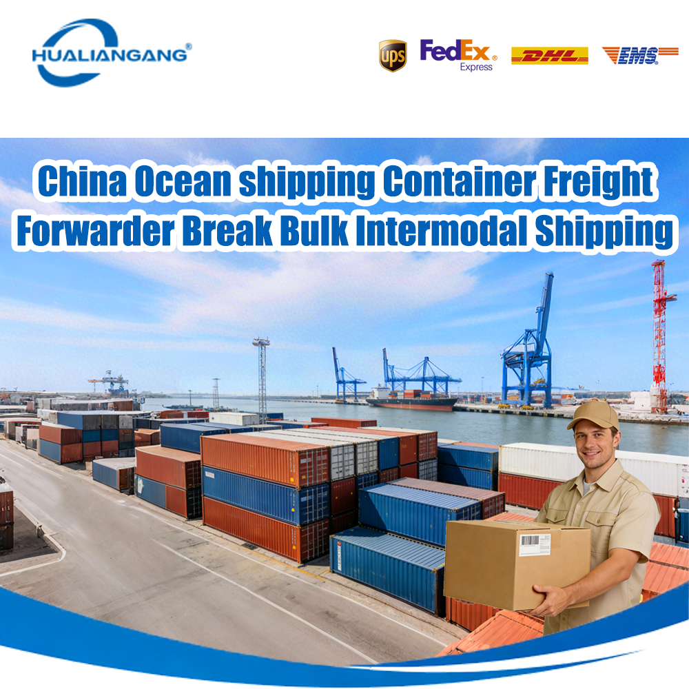 China Ocean Shipping Container Freight Forwarder Break Bulk Intermodal Shipping 20ft 40ft Short Distance Logistics Agent