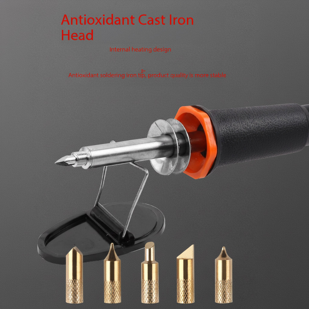7 in 1 Electric Soldering Iron Set Kit Temperature Adjustable 110-220V 60s Heat-up Engraving Burning for Pyrography Beginner